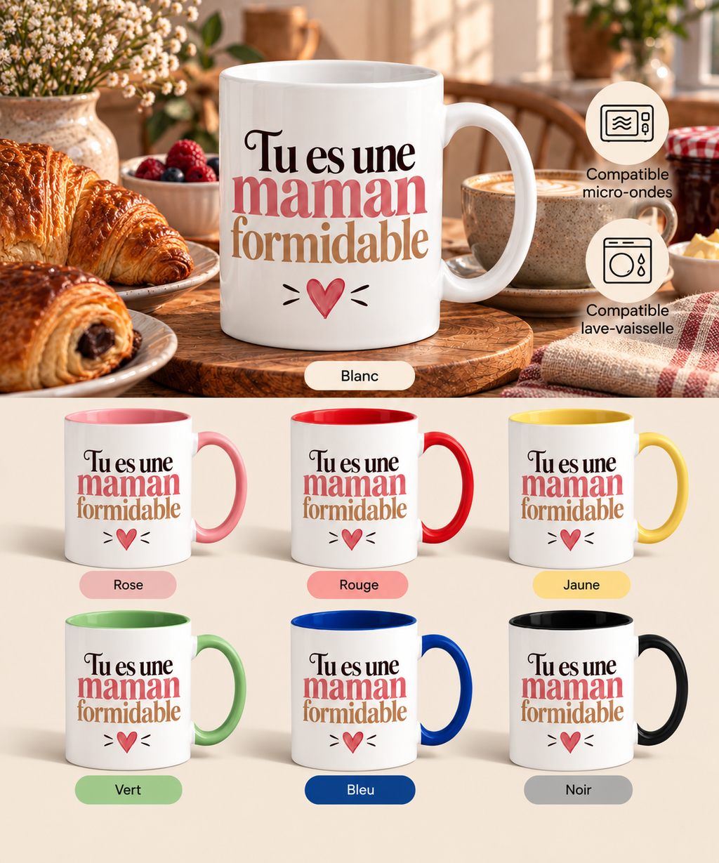 Tasse en Céramique « Tu es une maman formidable »