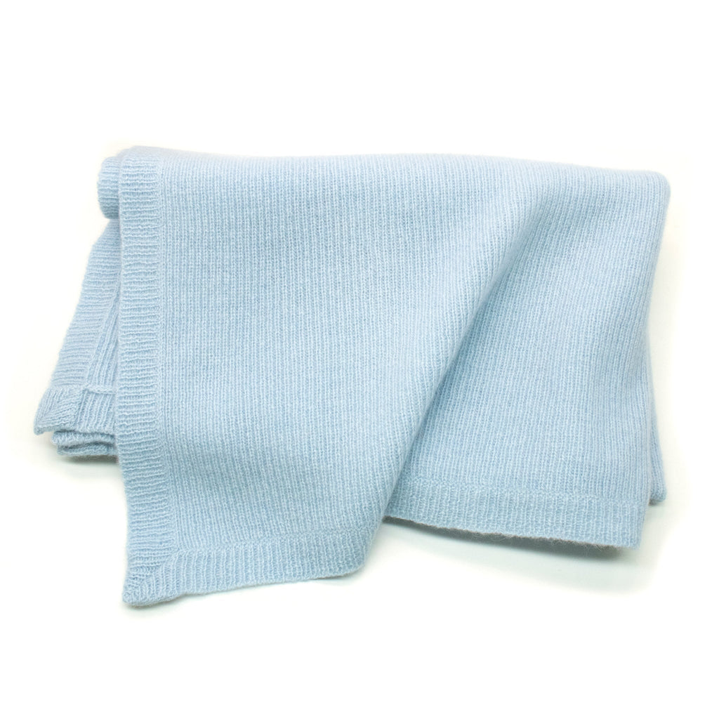 Couverture bébé en cachemire 100 % – Bleu