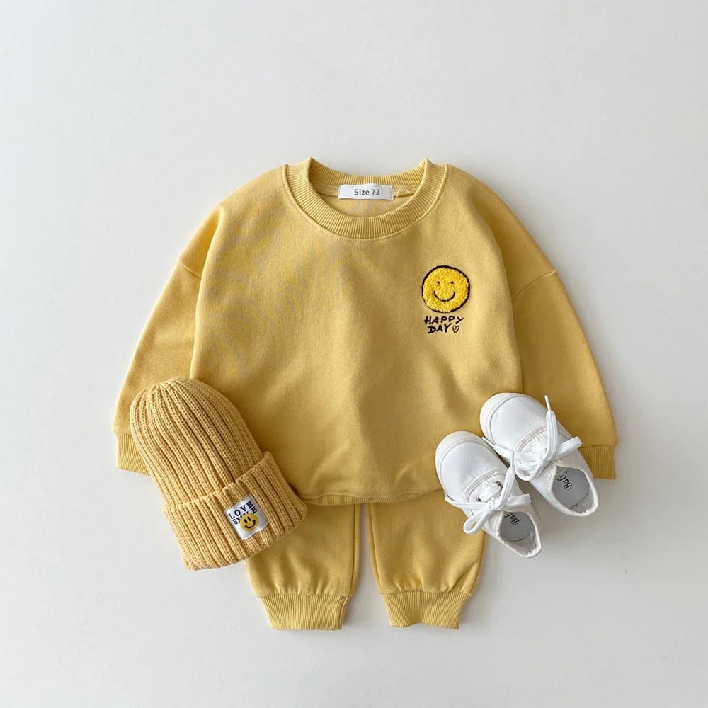 Cotton tracksuit set 2 pcs sweatshirt and trousers-3