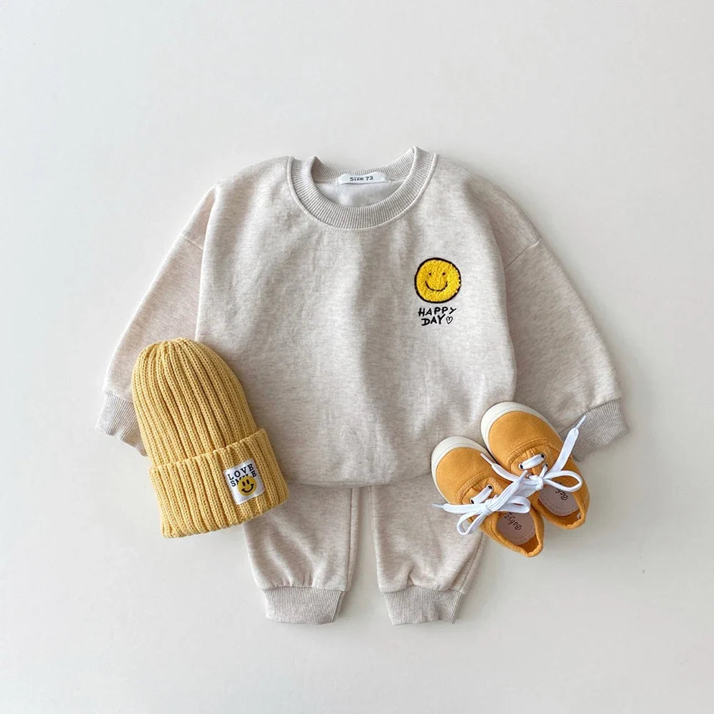 Cotton tracksuit set 2 pcs sweatshirt and trousers-0