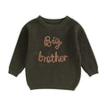 Cotton Knitted Sweater with "Big Brother" embroidery-5