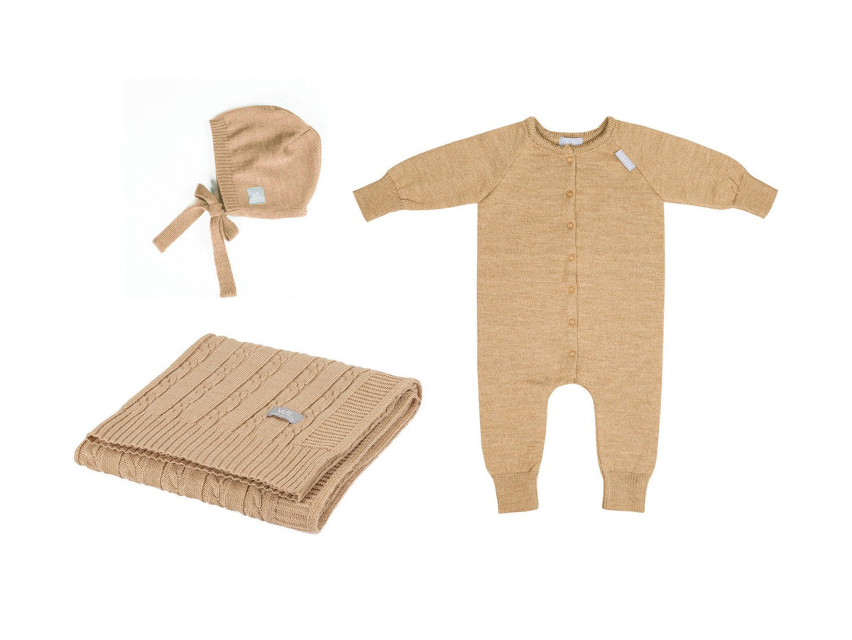JOY Gift Set For Baby - Blanket, Romper and Bonnet