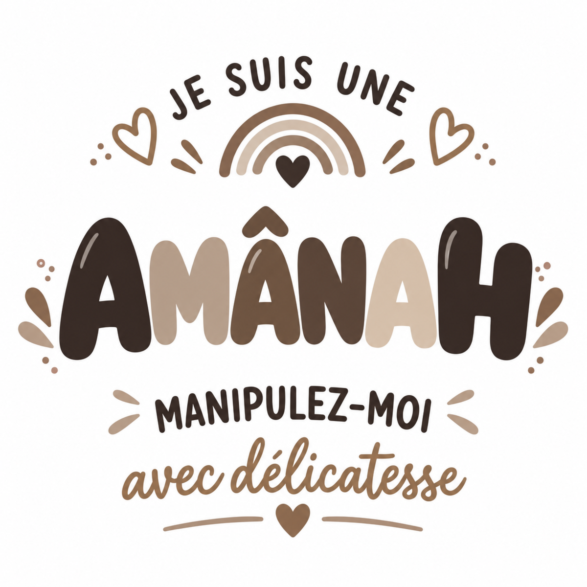 Body bébé « Je suis une Amânah » – 100 % coton