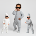 Ensemble bébé en maille 100 % coton – Combinaison & bonnet