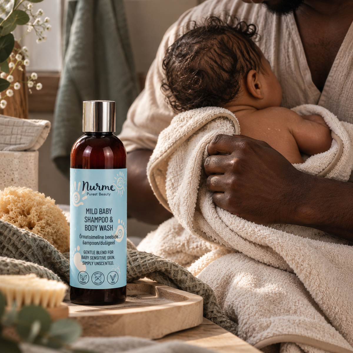 Shampooing & gel lavant doux bébé 2-en-1 – 200 ml