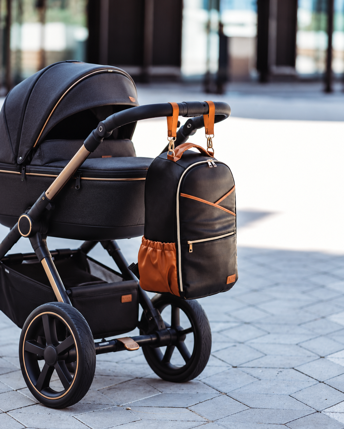 Grand sac à langer Black Coffee – Ally Scandic