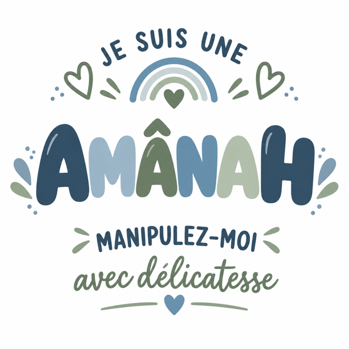 Body bébé « Je suis une Amânah » – 100 % coton