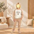 Ensemble garçon sweat & jogging BEAR en coton – Beige